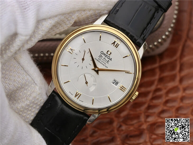 Omega De Ville 424.53.40.21.02.002 ZF Factory 1:1 Best Edition Replica Watch Black Leather Strap